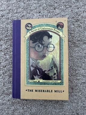 The Miserable Mill (A Series of Unfortunate Events) Hardcover - Beige & Purple
